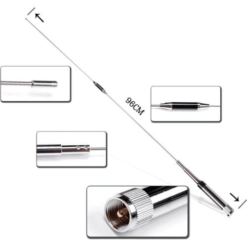 NL-770R Mobile/Station Antenna 144/430MHz Max 150W for Nagoya Mobile Car Radio 97.5cm Daul Band High Gain Antenna