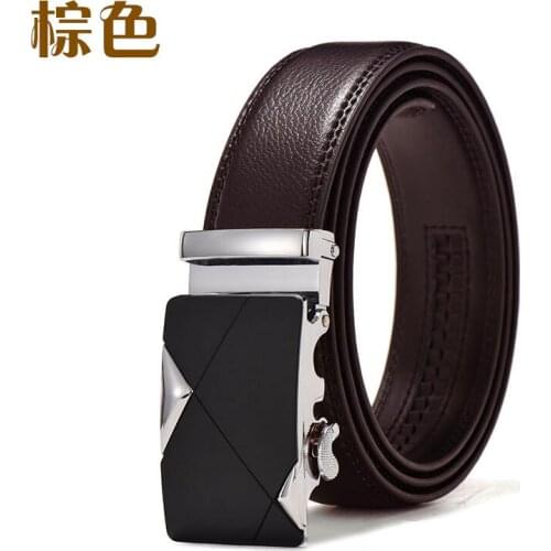 LGFD783B men brown black color 130cm long cowhide genuine leather belts