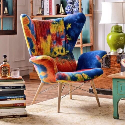Odd ranks yield Cady pop style furniture imported fabric tie-dyed fabric Armchair Chair n