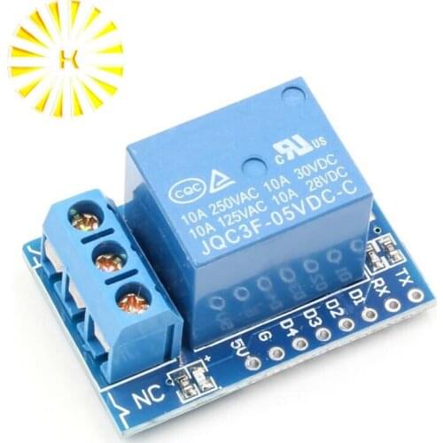 1Set D1 Mini Relay Shield One Channel Wemos D1 Mini Relay Module ESP8266 Development Board Connector
