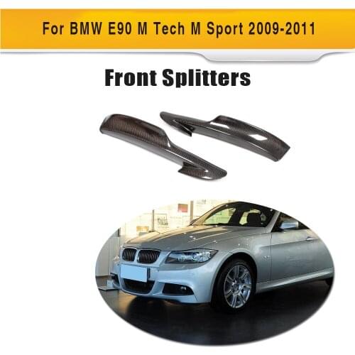 For 3 Series Carbon Fiber Front Bumper Side Splitter Apron for BMW E90 LCI M Sport Sedan 4 Door 325i 335i 2009-2011