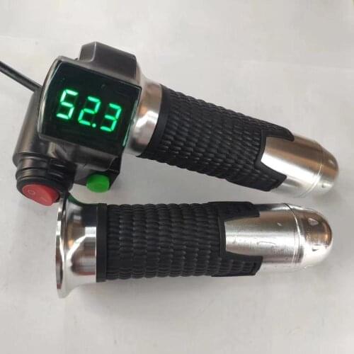 Twist throttle+voltmeter/display 12-99v+2 multifunction switches accelerator electric bike handlebar MTB TRICYCLE scooter parts