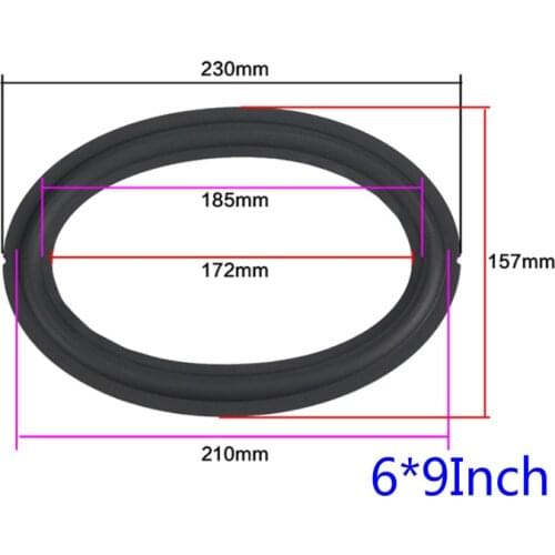 6x9inch 230mm Car Speaker Rubber Surround Repair Oval Loundspeaker DIY Suspension 6*9 inch GHXAMP 2PCS