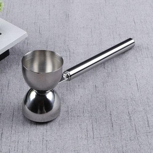 Stainless Steel Double Jigger Measure Cup Long Handle for c.cktail Bartender Bar Home Party Accessories 85DA
