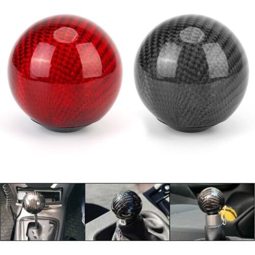 Car Gear Shift Knob Aluminum Shifter Lever Shift Handle For Honda Carbon Fiber Head Lever Adapter M8X1.25 M10X1.25 M10X1.5