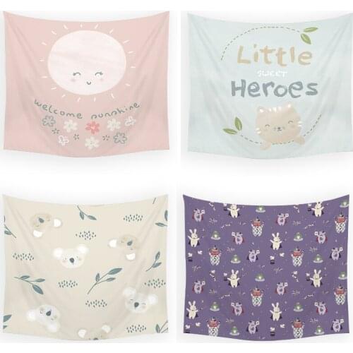 Light-colored cartoon animals anime tapestry macrame wall hanging tye dye tapestry witch tapestry art tapestry wall hanging home