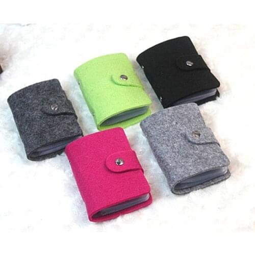 24 slots Vintage Womens Mens ID Credit Card Button Case Holder Wallet Organizer Gift Business Card ID Holder Wallet