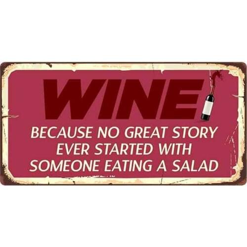 Funny Car Stickers Wine Because No Great Story Ever Started Sign Waterproof Accessories Vinyl for Trunk RV VAN JDM,13cm*6cm