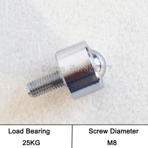 10PCS Delivery ball precision straight 360degree ball/caster/wheel Universal ball bearing/M8 screw flexible durable JF1282