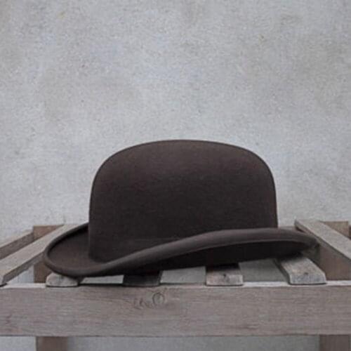 100% Wool Bowler Hat Women men 100% Crushable Traditional Billycock Groom Hats 4 Size S M L XL