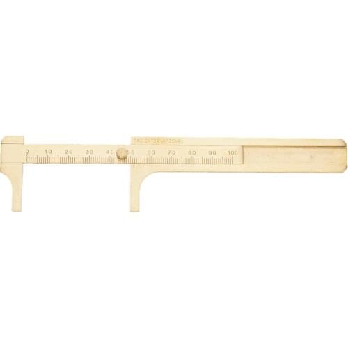 100mm Solid Brass Sliding Gauge Single Scale Vernier Caliper Useful Tools
