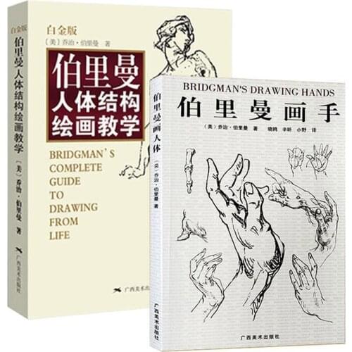 2 books Human Structure Painting Teaching Books Drawing Hands Sketch Basic Tutorial Painting