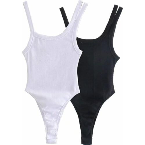 2021 summer women beach Leotard Sleeveless Bodysuit Sexy Backless Tank Top Romper Ribbed Sling jumpsuit Off Shoulder Playsuits