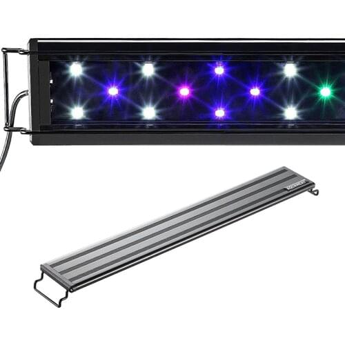 100-240V 30-45/45-55/60-80/90-100/120-140cm Aquarium 4 Color LED Lighting Fish Tank Light Lamp with Extendable Brackets