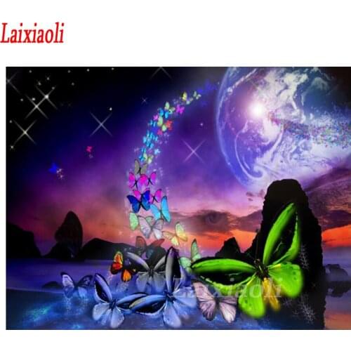 5d diy diamond embroidery full square,painting diamond,diamond mosaic butterfly planet landscape fantasy art NEW arrival decor