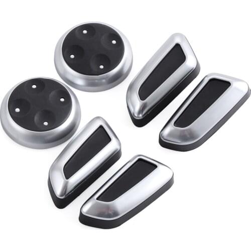 6PCS For Volkswagen VW Jetta MK5 Passat B7 CC GTI Tiguan Audi A4 A6 A7 Q5 Q3 Chrome Seat Adjustment Knob Button Switch