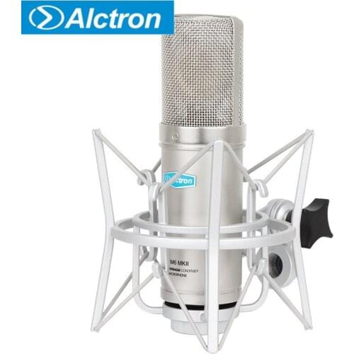 Alctron CM6 MKII Handheld mic professional condenser large diaphragm recording studio microphone with shock mount