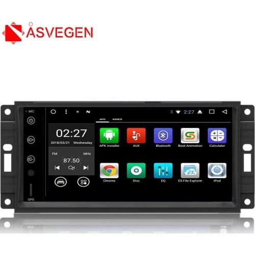Asvegen Android 7.1 Quad Core Car Radio GPS Navigation Stereo Headunit WIFI 4G Media DVD Player For Jeep Universal 2016