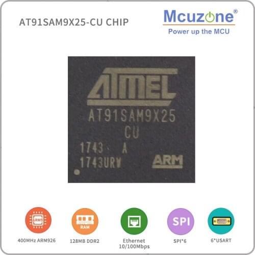 AT91SAM9X25-CU ( ATMEL ARM9 ) CHIP CAN USB RJ45 UART 16+ ( ATMEL ARM9 ) CHIP CAN USB RJ45 UART 16