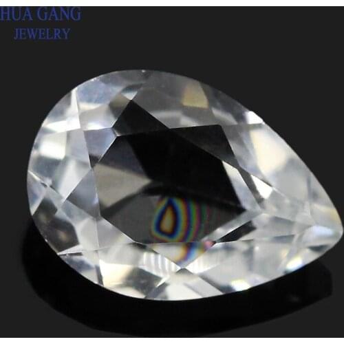 White Topaz Gemstone Pear Shape Cut Loose Natural Stone Beads For Jewelry Making 2x3-10x14mm Free Shipping AAAAA Quality