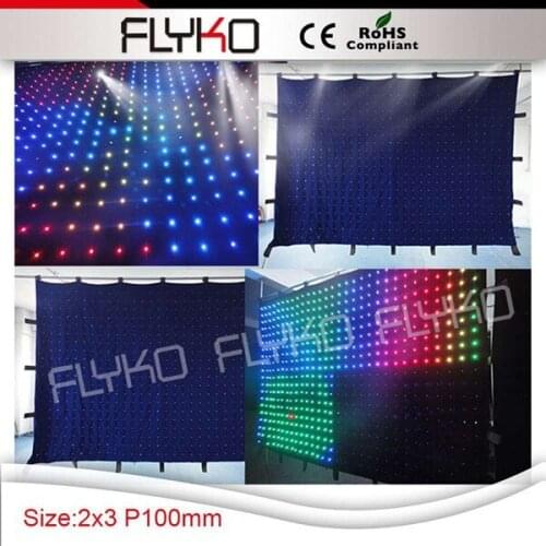 Free shipping P10 3x2m led vision curtain/led video curtain