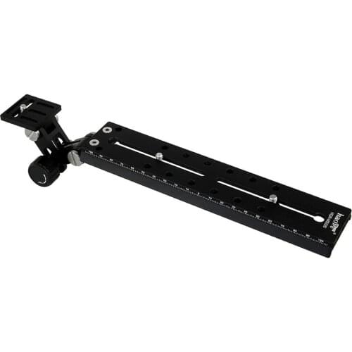 Haoge 220mm Long Rail Plate + Telephoto Lens Bracket Support for Manfrotto 501HDV 502AH 503HDV 509HD 577
