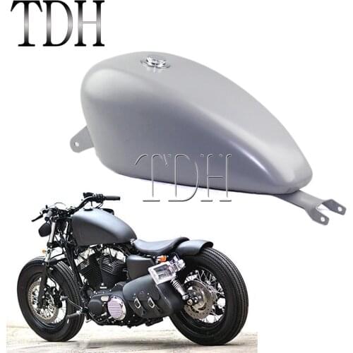 For Harley Sportster Iron XL 883 1200 XL883 XL1200 L/R/C/N Forty-eight Cafe Racer Motorcycle Oil Fuel Tank 3.3 Gal Gas Tank