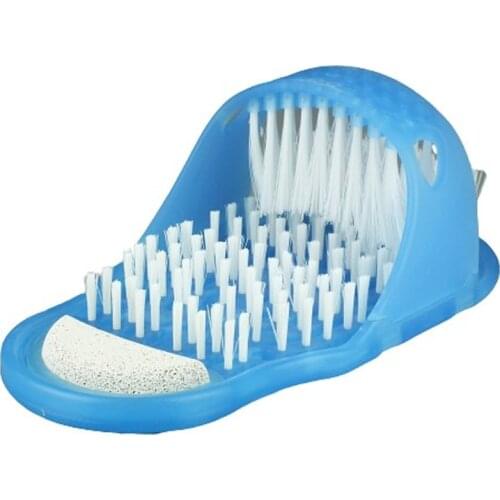 Shower Foot Scrubber Bath Men Women Brushes Spa Exfoliating Washer Remove Dead Skin Shoe Massager Slippers for Feet Pumice Stone Foot Scrubber Shower Brush Foot Bath Bathroom Products Foot Care Cleaning one size Gift