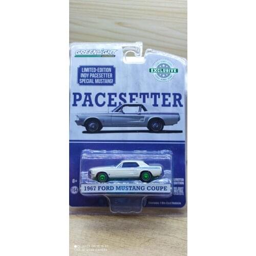 GL 1:64 1967 Ford Mustang Coupe green machine alloy model Car Diecast Metal Toys Birthday Gift For Kids Boy