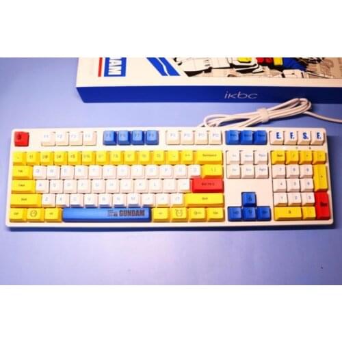Ikbc gundam co-branded RX-78-2 108keys mechanical keyboard quadratic element Wired game keyboard
