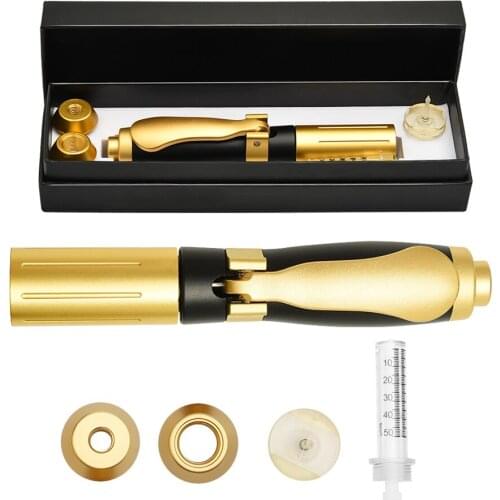 2in1 Meso Injection Gun Hyaluron Pen 0.3ml&0.5ml Head Gold Hyaluronique Acid Pen Lip Filler Jnjector Noninvasive Nebuli Nebulize