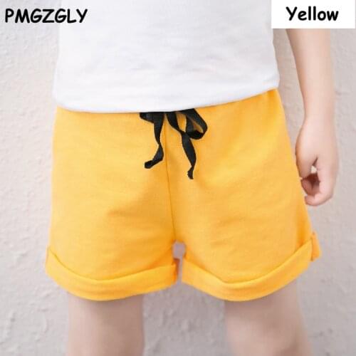 Summer Thin Boy Girl Shorts Kids Beach Shorts pants Solid color cotton 1-4 year old childrens leisure pants 1 To 7 Year