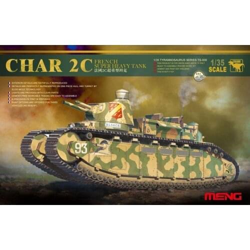 Meng TS-009 Model 1/35 French Super Heavy Tank CHAR 2C w/Xtras Super WAR