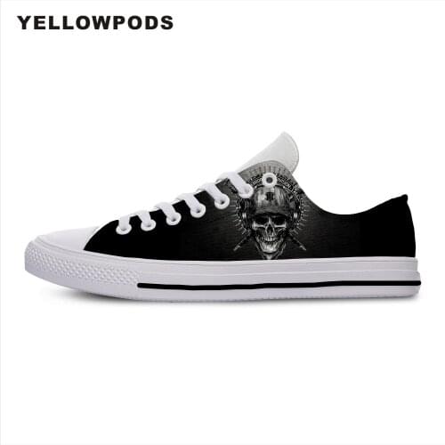 Mens Shoes Casual Latest Fashion Cartoon High Quality Jolly Roger Skull & Crossbones Pirate Flag Customized White Brand Shoes