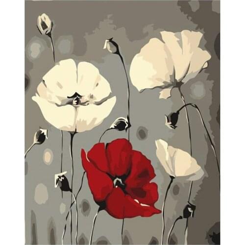 40x50cm DIY Oil Painting By Numbers Animal Picture By Numbers on Canvas Flower Home Decor Unique Gift