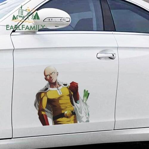 EARLFAMILY 43cm x 38.7cm for One Punch Man Fine Decal Fashion Anime Waterproof DIY Custom Printing 3D Graffiti Car Stickers