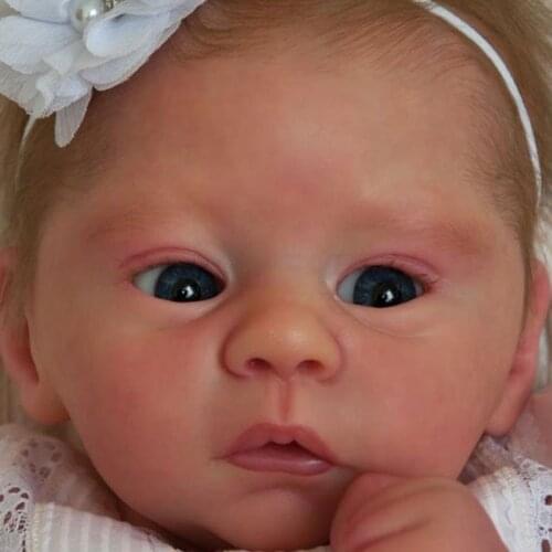 NPK DIY unfinished doll parts Popular reborn doll kit awake newborn babies infant doll mold fresh color unpainted