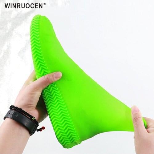 Rain boots silicone overshoes galoshes for men woman Reusable Waterproof Shoes Protectors Outdoor Rainy Days Shoe Cover