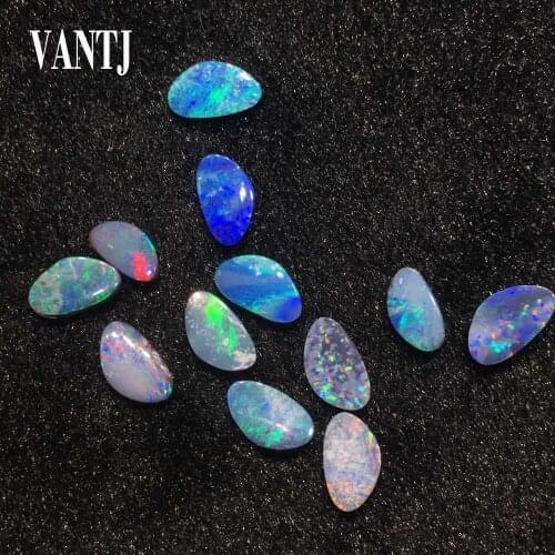 VANTJ Irregular Natural Opal Loose Gemstones Ethiopian Colorful 1PC From Australia For Silver Gold Diy Jewelry Gift