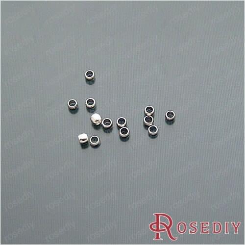 Wholesale 2mm Imitation Rhodium Copper Spacer Beads Diy Jewelry Findings Accessories 10g Roughly 800 pieces(JM4898)