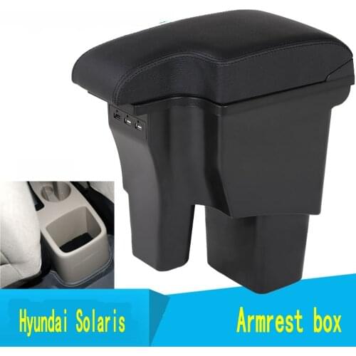 Car Armrest For Hyundai Accent RB Solaris 2011-2016 Centre Console Storage Box Arm Rest 2012 2013 2014 2015