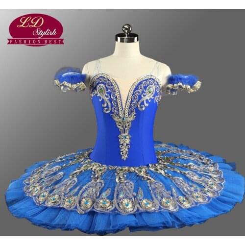 Raymonda Professional Ballet Tutus Blue Princess Florina Classical Pancake Tutu Costumes Adult Professional Ballet Tutu Blue