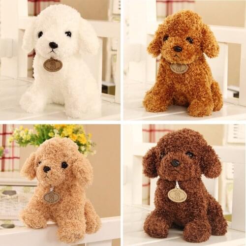 Realistic Teddy Dog Lucky Simulation Dog Poodle Plush Toys Handmade Realistic Figure Toy Dog Plush Stuffed Animal Toys For Kids