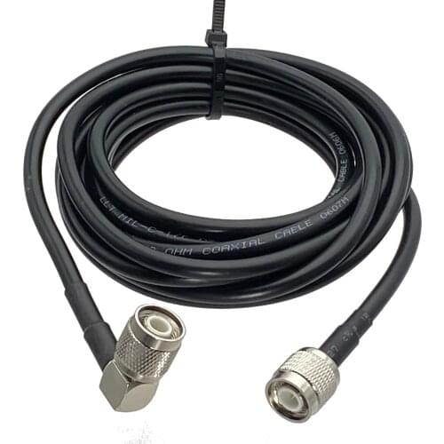 RG58 Cable TNC Male Plug to TNC Male Plug Right angle Pigtail Jumper RF Coaxial 6inch~10M