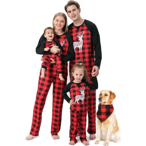 Family Matching Clothes Christmas Pajamas Sets 2021 Christmas Father and Son Clothing Elk Mother and Daughter Home Wear Pajamas