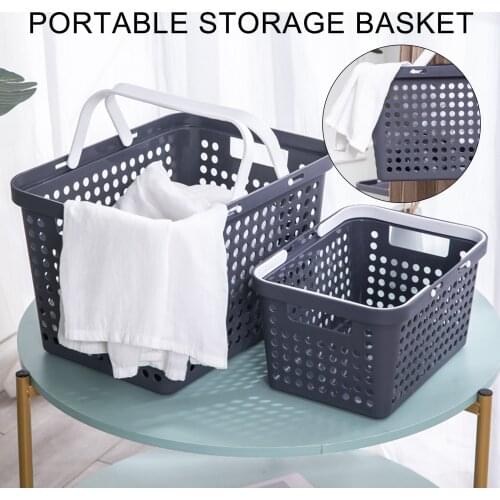 Bath Drain Basket Portable Storage Basket Bath Basket Rattan Plastic Bathroom Storage Box Snack Cosmetic Wash Storage Box