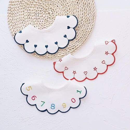 1pc Saliva Towel 360 Degree Rotatable Super Absorbent Cute Baby Petal Bib for Daily Usage Cotton Baby Accessories