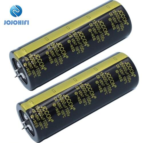 2pcs JCCON 2 Stitches / 4 Stitches 15000UF 100V 35x100mm105 ℃ New Audio Power Amplifier Power Horn Capacitor