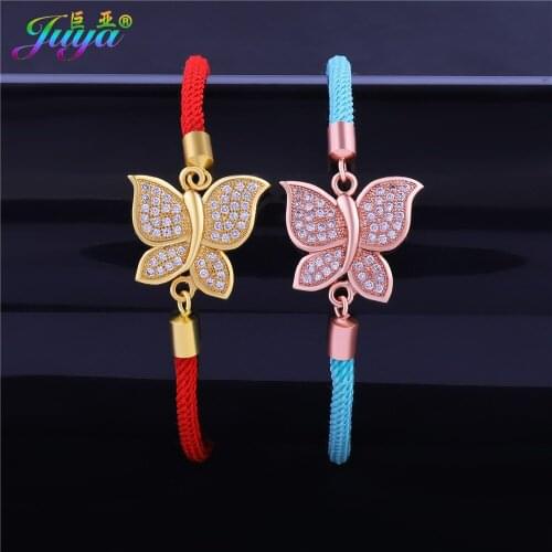 Women Girl Hand Made Butterfly Jewelry Bracelets Supplies Gold//Rose Gold Butterfly Connector Charm Bracelets