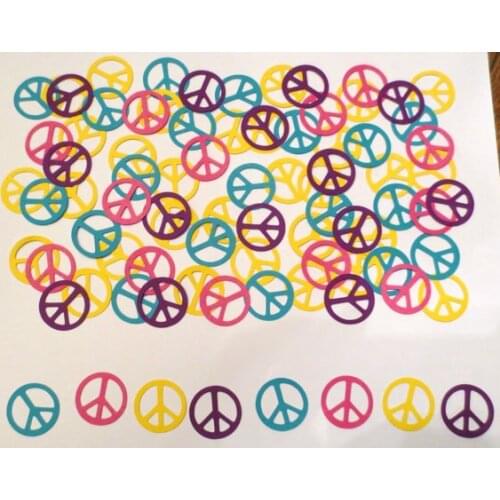 Peace Sign Confetti wedding birthday bridal baby shower party Table decor scrapbooking Confettis